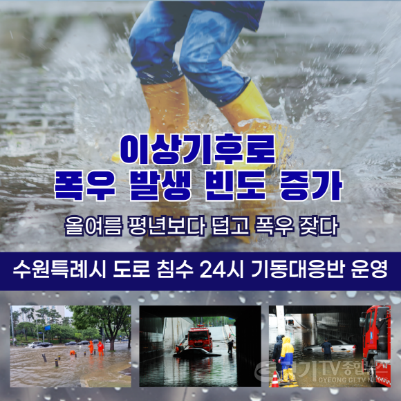 [크기변환]1. 수원시, ‘도로침수 24시 기동대응반’가동해 예측 불가능한 폭우에 즉시 대응한다.png