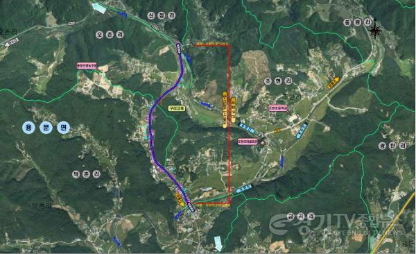 [크기변환]사본 -2. 위성사진(용문산관광지 진입도로 확장개선사업).jpg