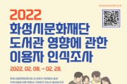 [화성시문화재단]   ‘2022 도서관의 사회적 영향에 관한 이용자 인식 조사’실시  -경기티비종합뉴스-