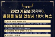 [경기티비종합뉴스] 안성시, 2023년을 빛낸 10대 뉴스 선정