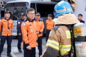 [경기티비종합뉴스] 용인소방서, 안기승서장 고층건축물 화재 대비 기본 전술훈련 ‘농연 뚫고 화점 킥!’ 실시