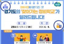 [경기티비종합뉴스] 경기도, 4~9월 군포 등 20곳에서 찾아가는 정비학교 운영