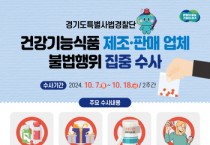 [경기티비종합뉴스] 경기도 특사경, 건강기능식품 제조·판매업체 불법행위 집중 수사